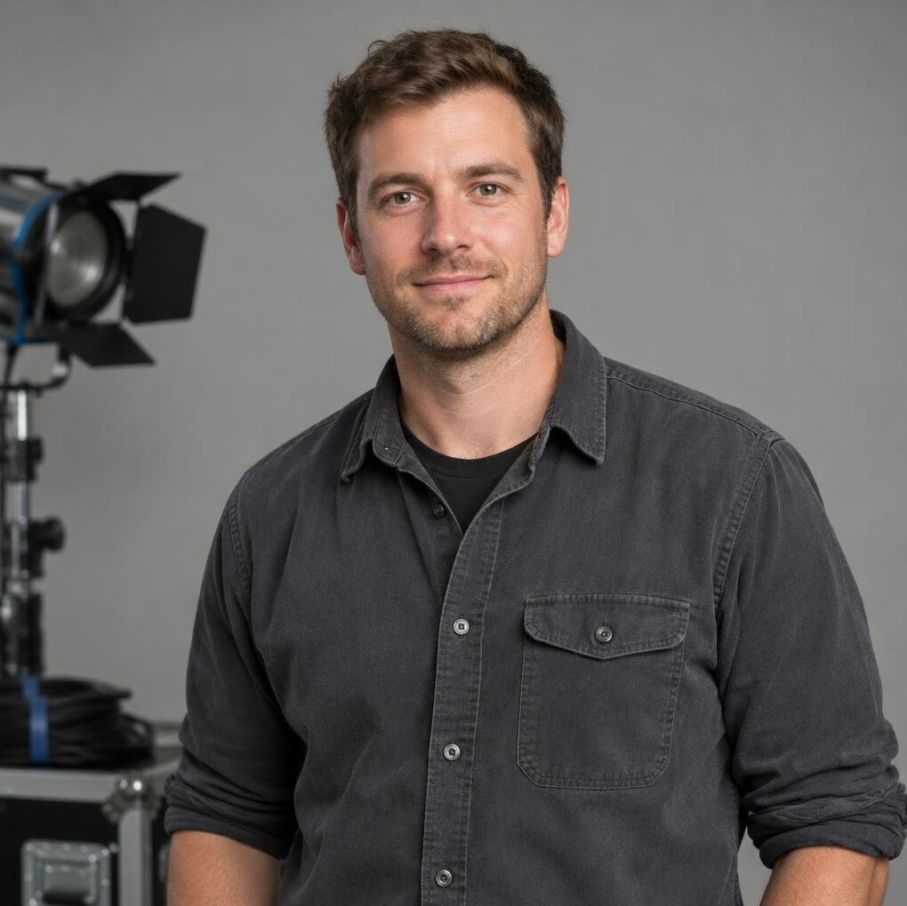 Portrait of a man with short hair and a shirt